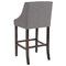 Flash Furniture Gray Fabric/Wood Stool, 30 CH-182020-T-30-DKGY-F-GG - alternate 9