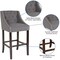Flash Furniture Gray Fabric/Wood Stool, 30 CH-182020-T-30-DKGY-F-GG - alternate 5