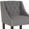 Flash Furniture Gray Fabric/Wood Stool, 30 CH-182020-T-30-DKGY-F-GG - alternate 8