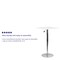 Flash Furniture Square Square Adjustable Wood Table, 23.75" W, 23.75" L, 40.5" H, Wood Top, White CH-1-GG - alternate 4