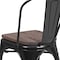 Flash Furniture Black Metal Stack Chair CH-31230-BK-WD-GG - alternate 10