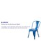 Flash Furniture Contemporary Chair, Blue Back, 18 in W 20" L 33" H CH-31230-BL-GG - alternate 2