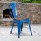 Flash Furniture Metal Stack Chair, Blue CH-31230-BL-WD-GG - alternate 1