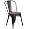 Flash Furniture Antique Gold Metal Chair, Black CH-31230-BQ-WD-GG - alternate 8