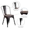 Flash Furniture Antique Gold Metal Chair, Black CH-31230-BQ-WD-GG - alternate 4