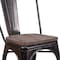 Flash Furniture Antique Gold Metal Chair, Black CH-31230-BQ-WD-GG - alternate 10
