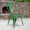 Flash Furniture Metal Stack Chair, Green CH-31230-GN-WD-GG - alternate 1