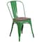 Flash Furniture Metal Stack Chair, Green CH-31230-GN-WD-GG - alternate 4