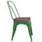 Flash Furniture Metal Stack Chair, Green CH-31230-GN-WD-GG - alternate 2