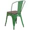 Flash Furniture Metal Stack Chair, Green CH-31230-GN-WD-GG - alternate 3