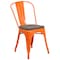 Flash Furniture Metal Stack Chair, Orange CH-31230-OR-WD-GG - alternate 4