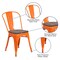 Flash Furniture Metal Stack Chair, Orange CH-31230-OR-WD-GG - alternate 5