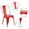 Flash Furniture Red Metal Indoor-Outdoor Stackable Chair CH-31230-RED-GG - alternate 6