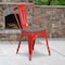 Flash Furniture Red Metal Stack Chair CH-31230-RED-WD-GG - alternate 1