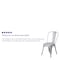 Flash Furniture Contemporary Chair, 18 in W 20" L 33" H CH-31230-SIL-GG - alternate 6