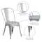 Flash Furniture Contemporary Chair, 18 in W 20" L 33" H CH-31230-SIL-GG - alternate 4