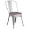 Flash Furniture Silver Metal Stack Chair CH-31230-SIL-WD-GG - alternate 5