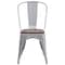 Flash Furniture Silver Metal Stack Chair CH-31230-SIL-WD-GG - alternate 7