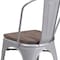Flash Furniture Silver Metal Stack Chair CH-31230-SIL-WD-GG - alternate 10