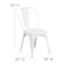 Flash Furniture Contemporary Chair, White Back, 18 in W 20" L 33" H CH-31230-WH-GG - alternate 5