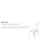 Flash Furniture Contemporary Chair, White Back, 18 in W 20" L 33" H CH-31230-WH-GG - alternate 9