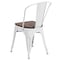 Flash Furniture White Metal Stack Chair CH-31230-WH-WD-GG - alternate 9