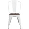 Flash Furniture White Metal Stack Chair CH-31230-WH-WD-GG - alternate 8