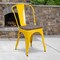 Flash Furniture Metal Stack Chair, Yellow CH-31230-YL-WD-GG - alternate 1
