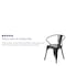 Flash Furniture Contemporary Chair, Black Back, 21-1/2 in W 19" L 27-3/4" H, Integrated CH-31270-BK-GG - alternate 4
