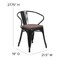 Flash Furniture Metal Chair, Black with Arms, Wood Seat CH-31270-BK-WD-GG - alternate 8