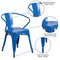 Flash Furniture Contemporary Chair, Blue Back, 21-1/2 in W 19" L 27-3/4" H, Integrated CH-31270-BL-GG - alternate 2