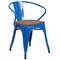 Flash Furniture Metal Chair with Arms, Blue CH-31270-BL-WD-GG - alternate 2