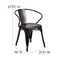Flash Furniture Contemporary Chair, 21-1/2 in W 19" L 27-3/4" H, Integrated CH-31270-BQ-GG - alternate 4