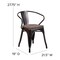 Flash Furniture Black Metal Chair with Arms CH-31270-BQ-WD-GG - alternate 10