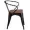 Flash Furniture Black Metal Chair with Arms CH-31270-BQ-WD-GG - alternate 8