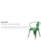 Flash Furniture Contemporary Chair, 21-1/2 in W 19" L 27-3/4" H, Integrated CH-31270-GN-GG - alternate 3
