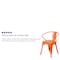 Flash Furniture Contemporary Chair, 21-1/2 in W 19" L 27-3/4" H, Integrated CH-31270-OR-GG - alternate 2