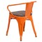 Flash Furniture Metal Chair with Arms, Orange CH-31270-OR-WD-GG - alternate 3