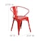Flash Furniture Contemporary Chair, 21-1/2 in W 19" L 27-3/4" H, Integrated CH-31270-RED-GG - alternate 6