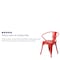Flash Furniture Contemporary Chair, 21-1/2 in W 19" L 27-3/4" H, Integrated CH-31270-RED-GG - alternate 4