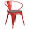 Flash Furniture Metal Chair with Arms, Red CH-31270-RED-WD-GG - alternate 3