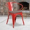 Flash Furniture Metal Chair with Arms, Red CH-31270-RED-WD-GG - alternate 1