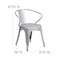 Flash Furniture Contemporary Chair, 21-1/2 in W 19" L 27-3/4" H, Integrated CH-31270-SIL-GG - alternate 2