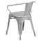 Flash Furniture Contemporary Chair, 21-1/2 in W 19" L 27-3/4" H, Integrated CH-31270-SIL-GG - alternate 3