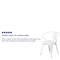 Flash Furniture Contemporary Chair, White Back, 21-1/2 in W 19" L 27-3/4" H, Integrated CH-31270-WH-GG - alternate 6