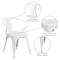 Flash Furniture Contemporary Chair, White Back, 21-1/2 in W 19" L 27-3/4" H, Integrated CH-31270-WH-GG - alternate 2