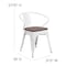 Flash Furniture Metal Chair with Arms, White CH-31270-WH-WD-GG - alternate 6