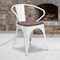 Flash Furniture Metal Chair with Arms, White CH-31270-WH-WD-GG - alternate 1