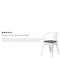 Flash Furniture Metal Chair with Arms, White CH-31270-WH-WD-GG - alternate 5