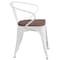 Flash Furniture Metal Chair with Arms, White CH-31270-WH-WD-GG - alternate 7